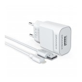 Travel Charger Dramex D21L USB-A 5V/2.1A with Cable Lightning 1m White