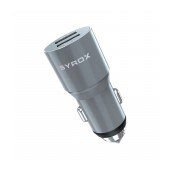 Travel Charger Syrox C27 με 2 Outputs USB-A 3.1A Γκρι