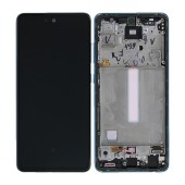 Original LCD with Digitizer with Frame and Battery for Samamsung SM-A525F A52 4G/SM-A526B A52 5G Blue GH82-25229B