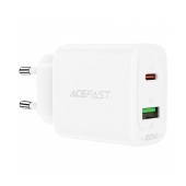 Travel Charger Acefast A25 Fast Charging 2xUSB-C+USB-A PD20W QC3.0/QC2.0 5V/3A White