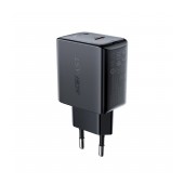 Travel Charger Acefast A1 Fast Charging USB-C PD3.0 PD20W QC3.0 / QC2.0 5V / 2.4A Black
