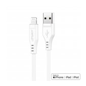 Data Cable Acefast C3-02 USB-A to Lightning Braided 2,4A Apple Certified MFI 1.2m White