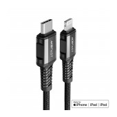 Data Cable Acefast C1-01 USB-C to Lightning Braided 3A 30W Apple Certified MFI 1.2m Black