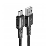 Data Cable Acefast C1-04 USB-A to USB-C Braided 3A 1.2m Black