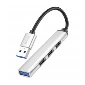 Hub USB Hoco HB26 USB3.0+ 3xUSB2.0 Silver
