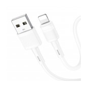 Data Cable Hoco X83 iP Victory USB to Lightning 2.4A White 1m Extra Durability