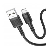 Data Cable Hoco X83 Victory USB to Micro-USB 2.4A Black 1m Extra Durability