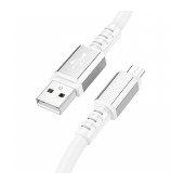 Data Cable Hoco X85 Strength USB to Micro-USB 2.4A White 1m Extra Durability