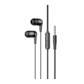 Hands Free Hoco M97 Enjoy Earphones Stereo 3.5mm with Microphone and Operation Control Button Black
