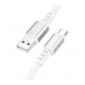 Data Cable Hoco X85 Strength USB to USB-C 3A White 1m Extra Durability
