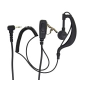 Hands Free Mono Ancus HiConnect 2.5mm with operating button and spiral cable  for Walkie Talkie Black Bulk