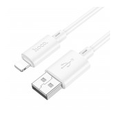 Data Cable Hoco X88 USB to Lightning  2.4A  for Fast Charging and Data Transfer White 1m