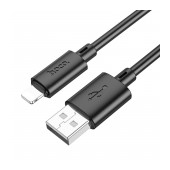 Data Cable Hoco X88 USB to Lightning  2.4A  for Fast Charging and Data Transfer Black 1m