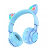 Wireless Stereo Headphones Hoco W39 Cat Ear Hi-Fi BT V5.3 3.5mm 10h music time Blue