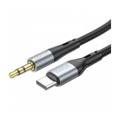 Audio Cable Hoco UPA22 Silicone USB-C to 3.5mm Male 1m Black