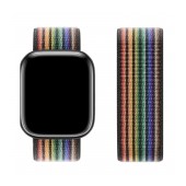 Watchband Hoco WA02 42/44/45/49mm Nylon for Apple Watch series 1/2/3/4/5/6/7/8/SE/Ultra Black Rainbow