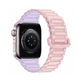 Watchband Hoco WA06 Flexible Military Pattern 42/44/45/49mm for Apple Watch 1/2/3/4/5/6/7/8/SE Pink Purple Silicon Band