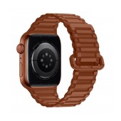 Watchband Hoco WA06 Flexible Military Pattern 42/44/45/49mm for Apple Watch 1/2/3/4/5/6/7/8/SE Brown Silicon Band