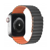 Watchband Hoco WA07 Flexible 42/44/45/49mm for Apple Watch 1/2/3/4/5/6/7/8/SE Grey Orange Silicon Band