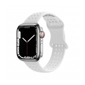 Watchband Hoco WA08 Flexible Honeycomb 38/40/41mm for Apple Watch 1/2/3/4/5/6/7/8/SE White Silicon Band