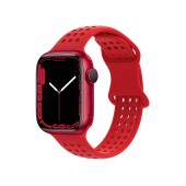 Watchband Hoco WA08 Flexible Honeycomb 38/40/41mm for Apple Watch 1/2/3/4/5/6/7/8/SE Big Red Silicon Band