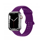 Watchband Hoco WA08 Flexible Honeycomb 42/44/45/49mm for Apple Watch 1/2/3/4/5/6/7/8/SE Dark Purple Silicon Band