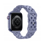 Watchband Hoco WA09 Flexible Rhombus Hollow 38/40/41mm for Apple Watch 1/2/3/4/5/6/7/8/SE Lavender Grey Silicon Band