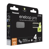 Rechargeable Battery Panasonic Eneloop Pro BK-4HCDEC4BE 930 mAh size AAA Ni-MH 1.2V  4pcs with storage case