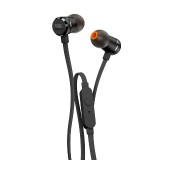 Hands Free JBL Tune 290 JBLT290BLK In-ear 3.5 mm Pure Bass Sound 8.7mm Premium Aluminum Build with Mic and Flat Cable Black
