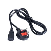 Power Cable Akyga AK-AG-01A British CCA BS 1363 (Typ G) / IEC C13 UK Black 1.5m