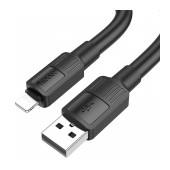 Data Cable Hoco X84 Solid USB to Lightning 2.4A 1m Black Extra Durability