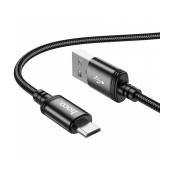 Data Cable Hoco X89 Wind USB to Micro USB 2.4A 1m Black Braided