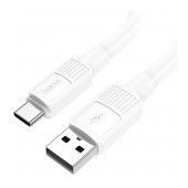 Data Cable Hoco X84 Solid USB to USB-C 3A White 1m Extra Durability