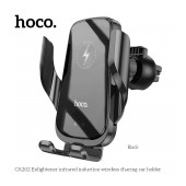 Car Mount Hoco CA202 Enlightener with Wireless Charger Up to 15W USB-C Black 4.5