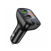 Car Charger Borofone BC41 Eminency with FM Transmitter V.5.0  2USB QC3.0 18W SD Card and LED Black
