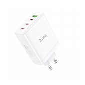 Travel Charger Hoco N31 Leader Fast Charging PD100W QC3.0 with 3xUSB-C and 1xUSB 5V/3A White GaN Tech