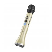 Wireless Microphone Hoco BK9 Singing 15W with Karaoke Function FM Transmission and BT / Audio Input Gold