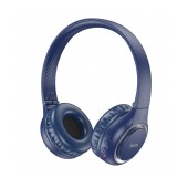 Wireless Stereo Headphone Hoco W41 Charm V5.3 200mAh with Micro SD, AUX port and Control Buttons Blue