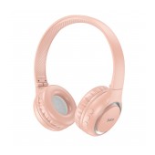 Wireless Stereo Headphone Hoco W41 Charm V5.3 200mAh with Micro SD, AUX port and Control Buttons Pink