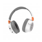 Wireless Stereo Headphone Hoco W43 Adventure V5.2 250mAh with Micro SD, AUX port and Control Buttons White