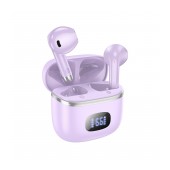 Wireless Headset Hoco EQ1 Music Guide TWS V5.3 with Control Button Siri Compatible and LED Display Purple