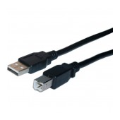 USB Data Jasper Cable USB 2.0 USB-A Male to USB-B Male 1,5m Black
