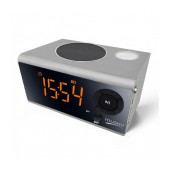 Portable Bluetooth Speaker Musky DY40 5W Bluetooth V4.2 LED Display Alarm Clock Radio, AUX, Micro SD and Night Light Silver