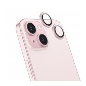 Camera Frame Film Hoco 3D Metal Frame V14 for Apple iPhone 15 / 15 Plus Light Pink