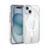 Case Hoco Magnetic Premium Series Airbag Anti-Drop 360° Protective for Apple iPhone 15 Plus Transparent