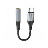 Audio Adaptor Hoco LS36 Fresh USB-C to 3.5mm Hi-Fi Braided 12cm Black