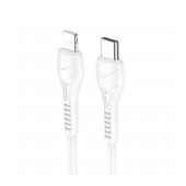 Data Cable Hoco X37 Cool Power USB-C PD27W  to Lightning with Bending Resistance Cable White 1m
