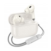 Wireless Hands Free Hoco EQ9 Duke TWS V5.3 320mAh 7h Talk Time with LED display and Siri Compatible Milky White
