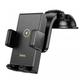 Car Mount Air Outlet Hoco HW22 Precious with Wireless Fast Charger up to 15W USB Black 4.5